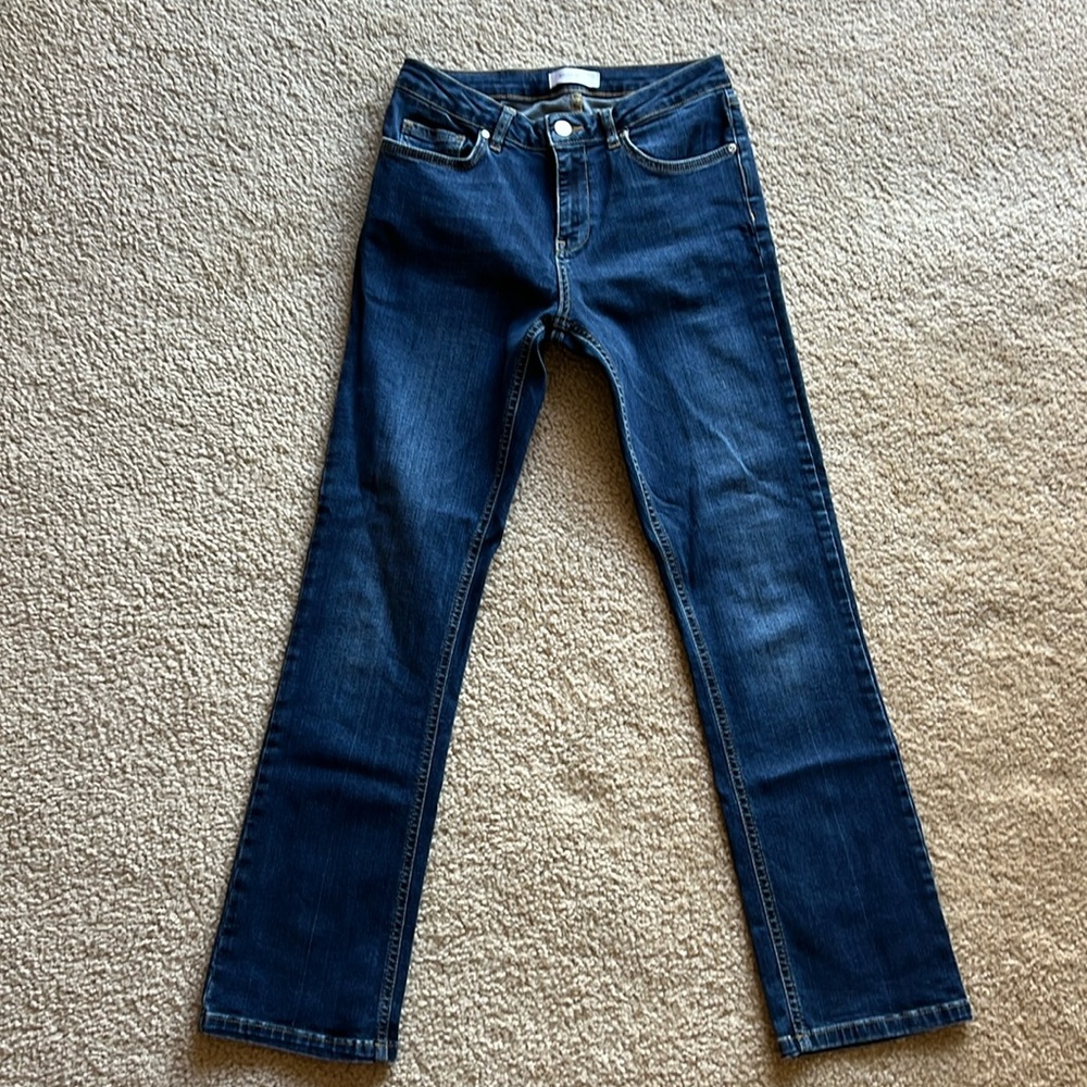🔥 ANINE BING Straight midrise jeans dark wash women Sz 25